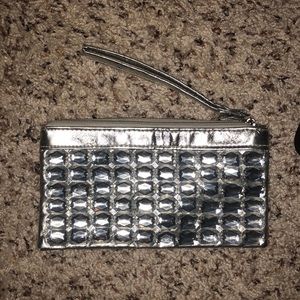 Silver gem wristlet